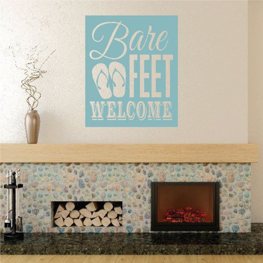 Image of Bare Feet Welcome Decal