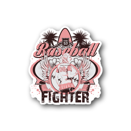 Image of Baseball Fighter Girl Sticker