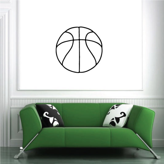 Image of Basic Basketball Outline Decal