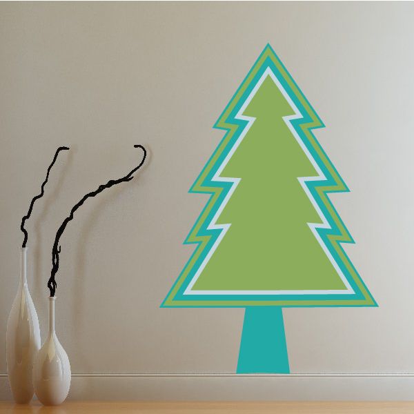 Image of Basic Christmas Pine Tree Decal