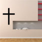 Black cross wall decal with simple vertical and horizontal arms