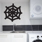 Spider web wall decal, black