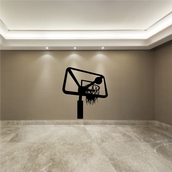 Image of Basketball Basket Hoop Decal