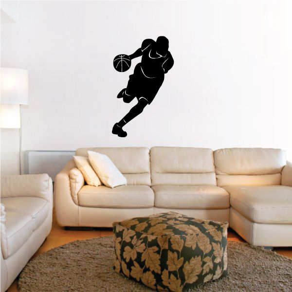 Image of Basketball Dribble Lean Pose Decal