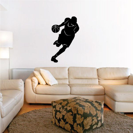 Image of Basketball Dribble Lean Pose Decal