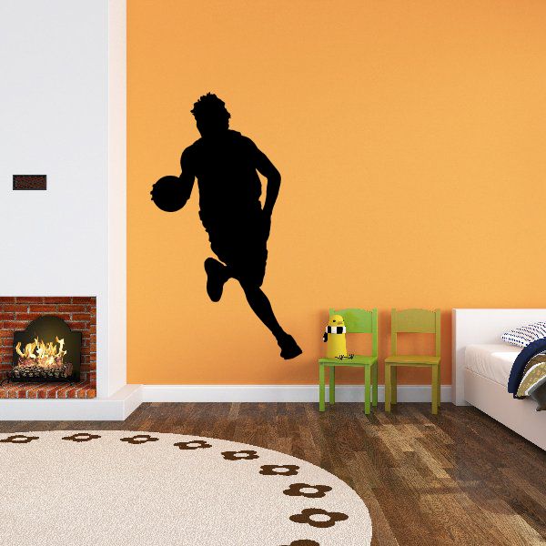 Image of Basketball Dribble Run with Ball Decal