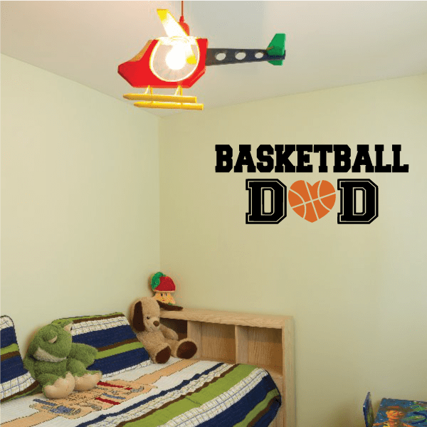 Image of Basketball Heart Dad Decal