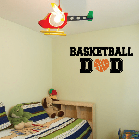 Image of Basketball Heart Dad Decal