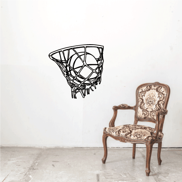 Image of Basketball Hoop Net Backboard Decal