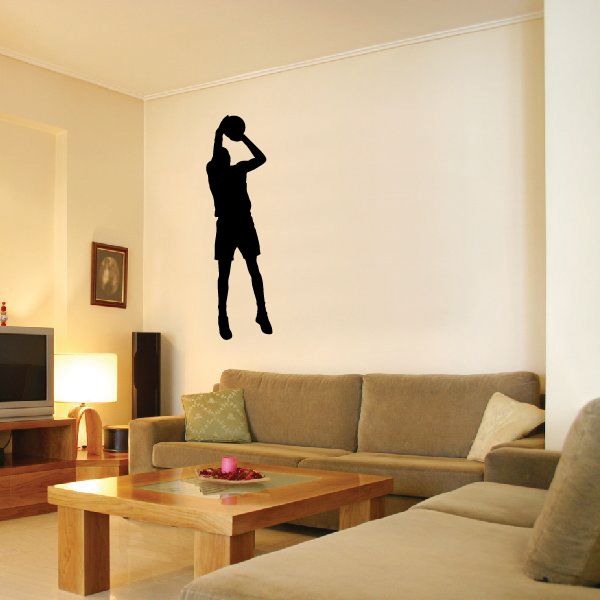 Image of Basketball Jump Toss Pose Decal