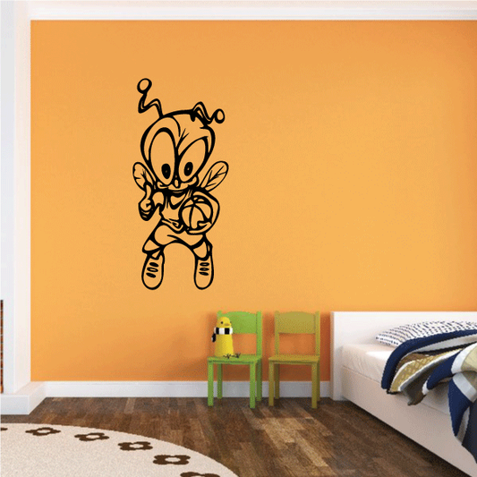 Image of Basketball Mascot Bee Decal