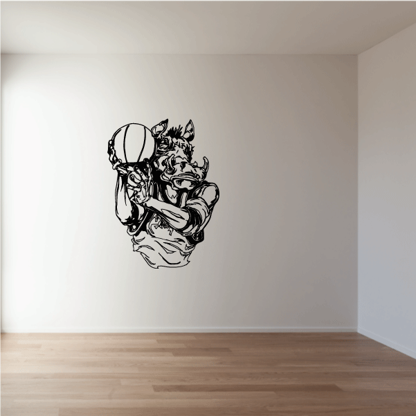 Image of Basketball Mascot Detailed Boar Decal