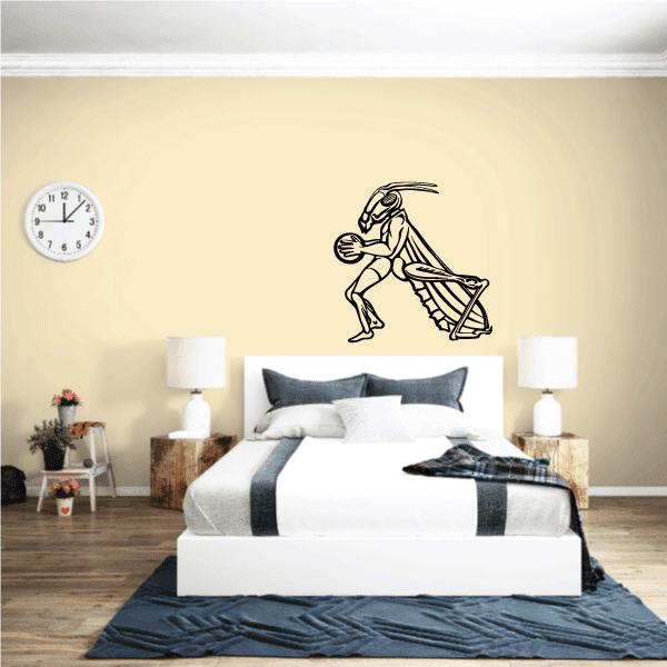 Image of Basketball Mascot Grasshopper Decal