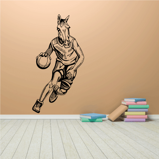 Image of Basketball Mascot Horse Decal