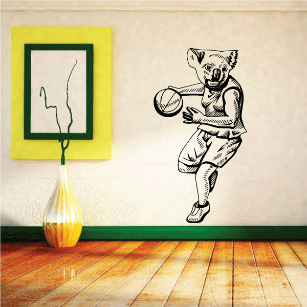 Image of Basketball Mascot Koala Decal