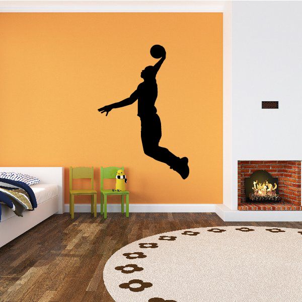 Image of Basketball Player Dunk Ball Pose Decal