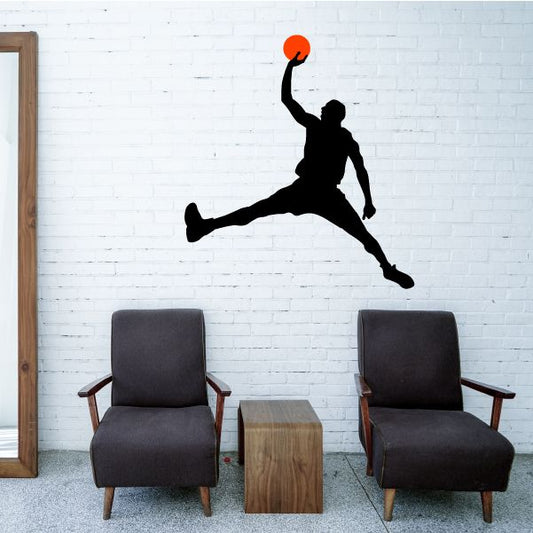 Image of Basketball Player Soaring Decal