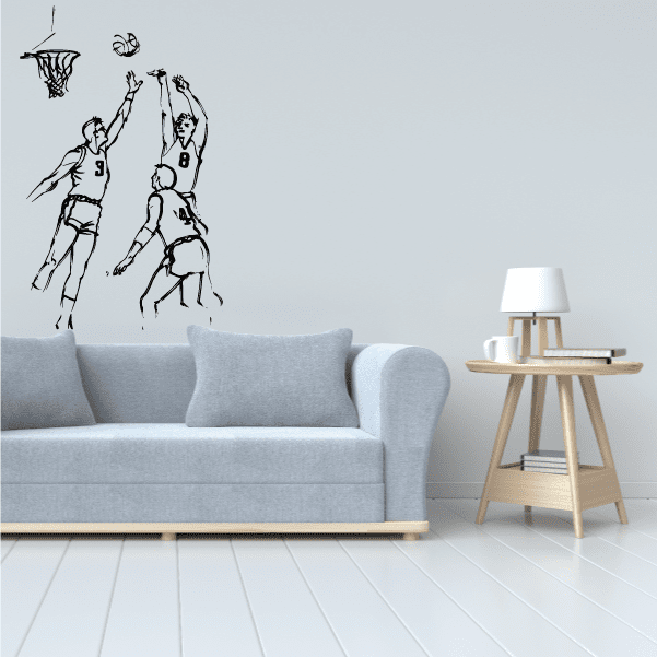 Image of Basketball Wall Decal - Vinyl Decal - Car Decal - Bl035