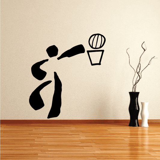 Image of Basketball Wall Decal - Vinyl Decal - Car Decal - Bl045