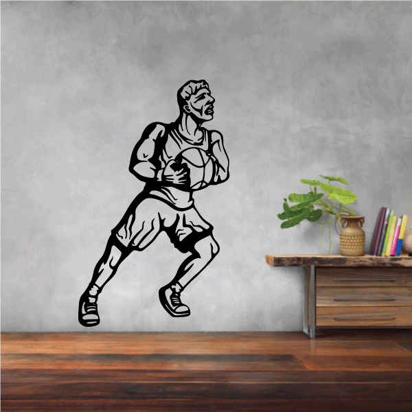 Image of Basketball Wall Decal - Vinyl Decal - Car Decal - CDS042