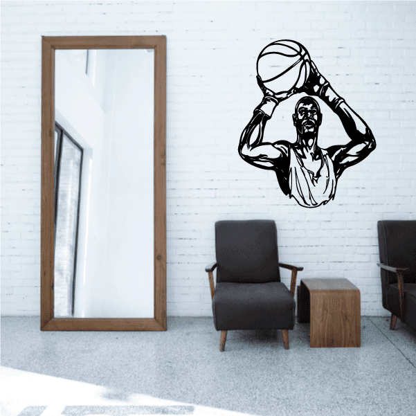 Image of Basketball Wall Decal - Vinyl Decal - Car Decal - CDS067