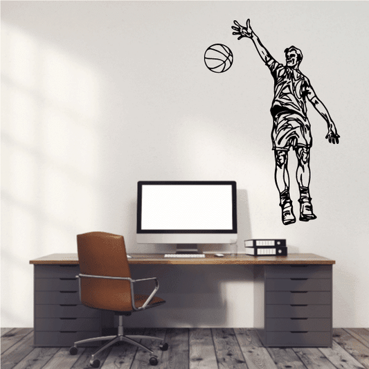 Image of Basketball Wall Decal - Vinyl Decal - Car Decal - CDS069