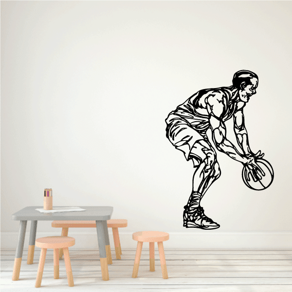 Image of Basketball Wall Decal - Vinyl Decal - Car Decal - CDS070