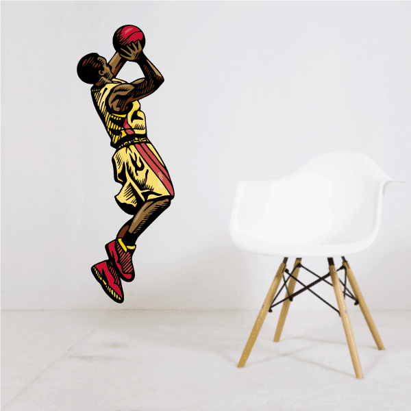 Image of Basketball Wall Decal - Vinyl Sticker - Car Sticker - Die Cut Sticker - CDScolor043