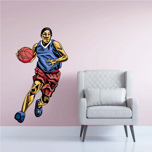 Image of Basketball Wall Decal - Vinyl Sticker - Car Sticker - Die Cut Sticker - CDScolor045