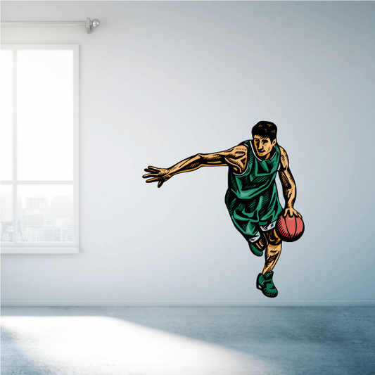 Image of Basketball Wall Decal - Vinyl Sticker - Car Sticker - Die Cut Sticker - CDScolor048