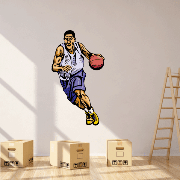 Image of Basketball Wall Decal - Vinyl Sticker - Car Sticker - Die Cut Sticker - CDScolor049