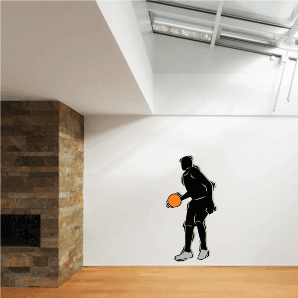 Image of Basketball Wall Decal - Vinyl Sticker - Car Sticker - Die Cut Sticker - CDScolor056