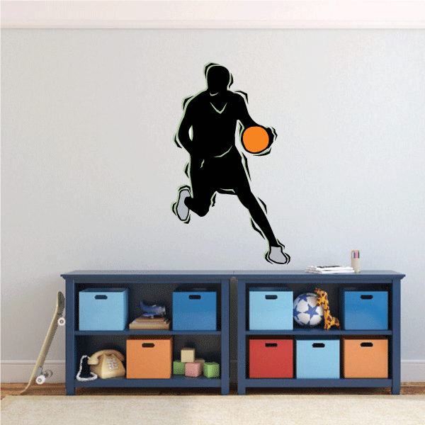 Image of Basketball Wall Decal - Vinyl Sticker - Car Sticker - Die Cut Sticker - CDScolor060