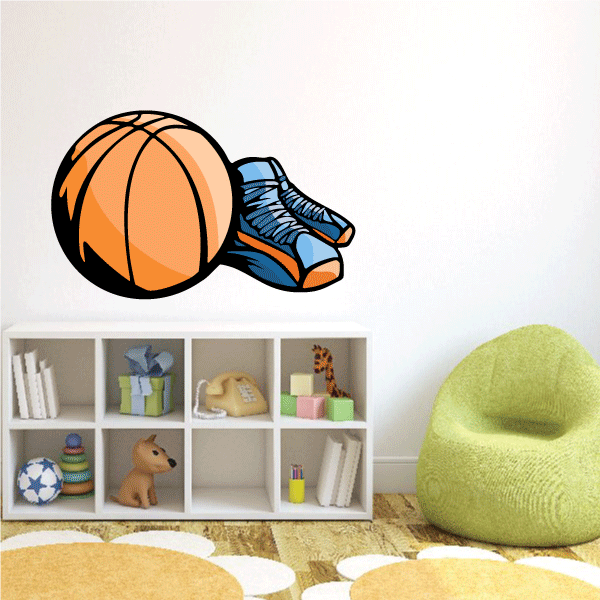 Image of Basketball Wall Decal - Vinyl Sticker - Car Sticker - Die Cut Sticker - CDScolor073