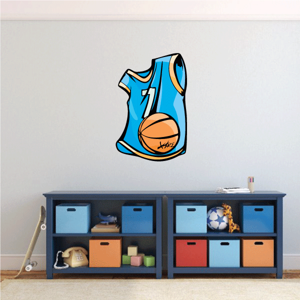 Image of Basketball Wall Decal - Vinyl Sticker - Car Sticker - Die Cut Sticker - CDScolor074