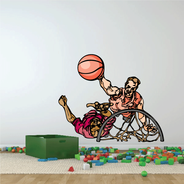 Image of Basketball Wall Decal - Vinyl Sticker - Car Sticker - Die Cut Sticker - CDScolor102