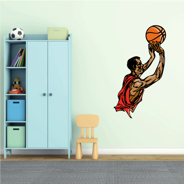 Image of Basketball Wall Decal - Vinyl Sticker - Car Sticker - Die Cut Sticker - CDScolor113