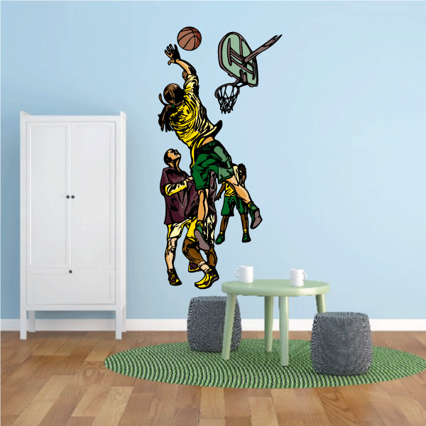 Image of Basketball Wall Decal - Vinyl Sticker - Car Sticker - Die Cut Sticker - CDScolor115