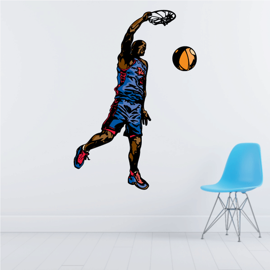 Image of Basketball Wall Decal - Vinyl Sticker - Car Sticker - Die Cut Sticker - CDScolor132