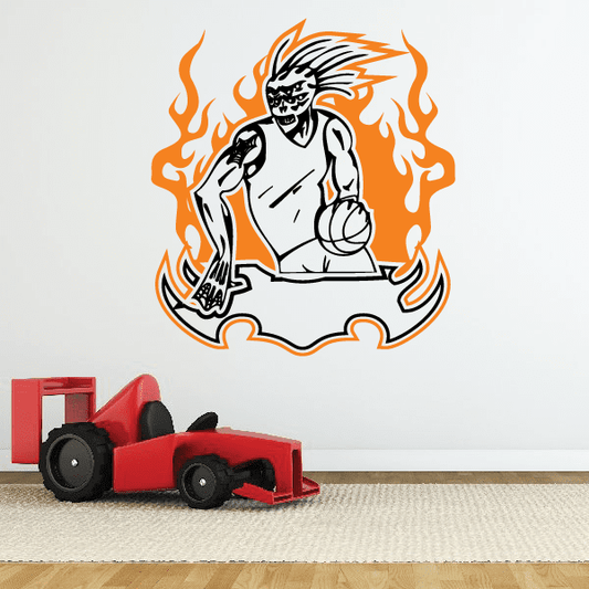 Image of Basketball Wall Decal - Vinyl Sticker - Car Sticker - Die Cut Sticker - SMcolor002