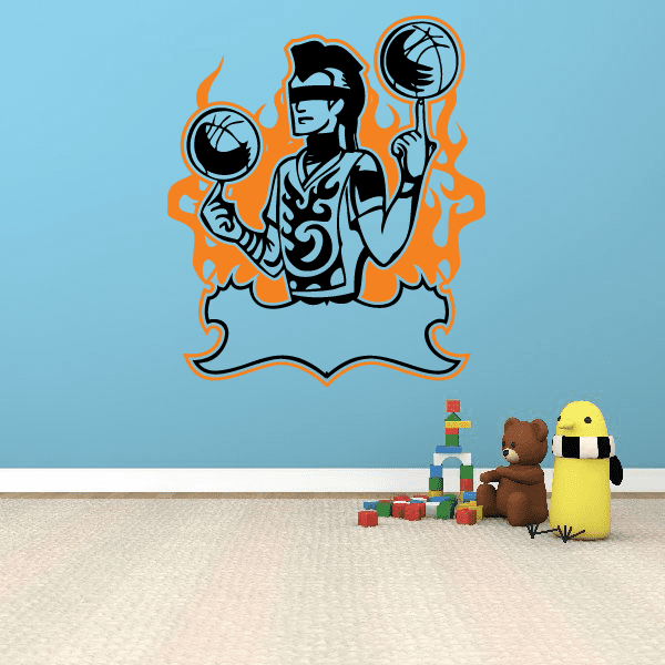 Image of Basketball Wall Decal - Vinyl Sticker - Car Sticker - Die Cut Sticker - SMcolor008