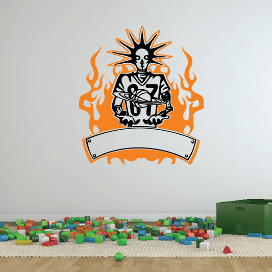 Image of Basketball Wall Decal - Vinyl Sticker - Car Sticker - Die Cut Sticker - SMcolor010