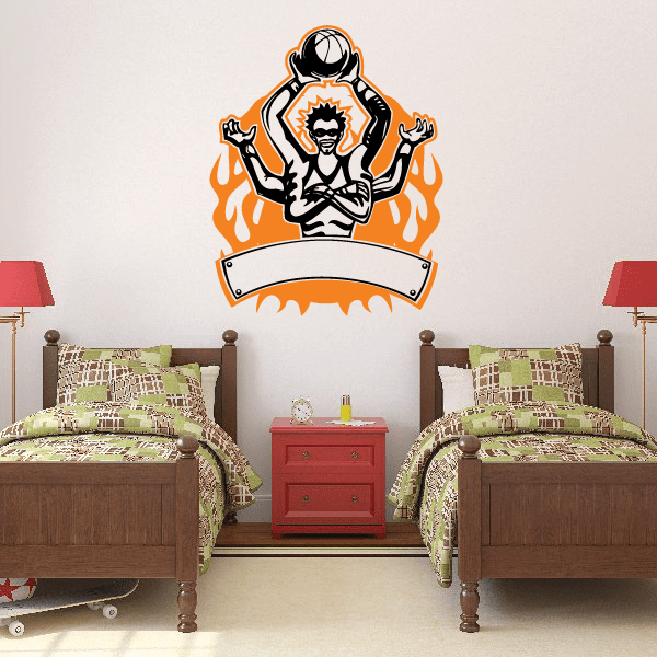 Image of Basketball Wall Decal - Vinyl Sticker - Car Sticker - Die Cut Sticker - SMcolor011