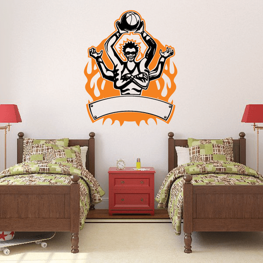 Image of Basketball Wall Decal - Vinyl Sticker - Car Sticker - Die Cut Sticker - SMcolor011