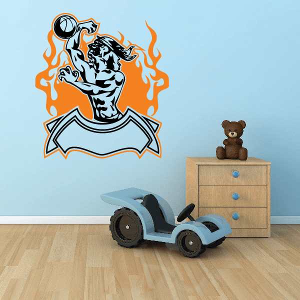 Image of Basketball Wall Decal - Vinyl Sticker - Car Sticker - Die Cut Sticker - SMcolor014