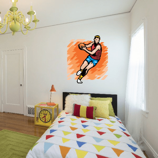 Image of Basketball Wall Decal - Vinyl Sticker - Car Sticker - Die Cut Sticker - SMcolor017