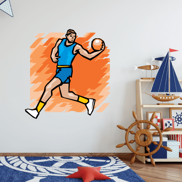 Image of Basketball Wall Decal - Vinyl Sticker - Car Sticker - Die Cut Sticker - SMcolor020