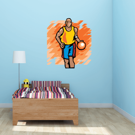Image of Basketball Wall Decal - Vinyl Sticker - Car Sticker - Die Cut Sticker - SMcolor021
