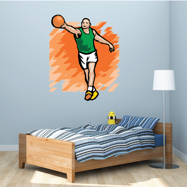 Image of Basketball Wall Decal - Vinyl Sticker - Car Sticker - Die Cut Sticker - SMcolor022