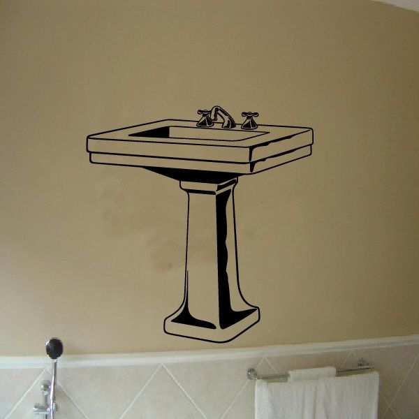 Image of Bathroom Sink Decal